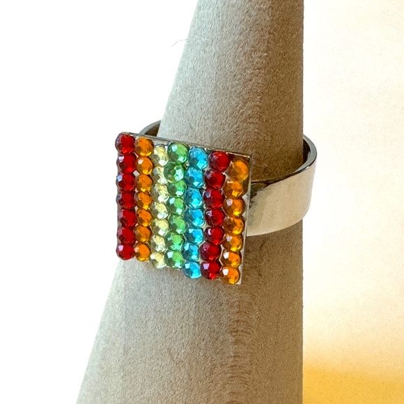 Rainbow Ring, size 8 - Picture 3 of 10